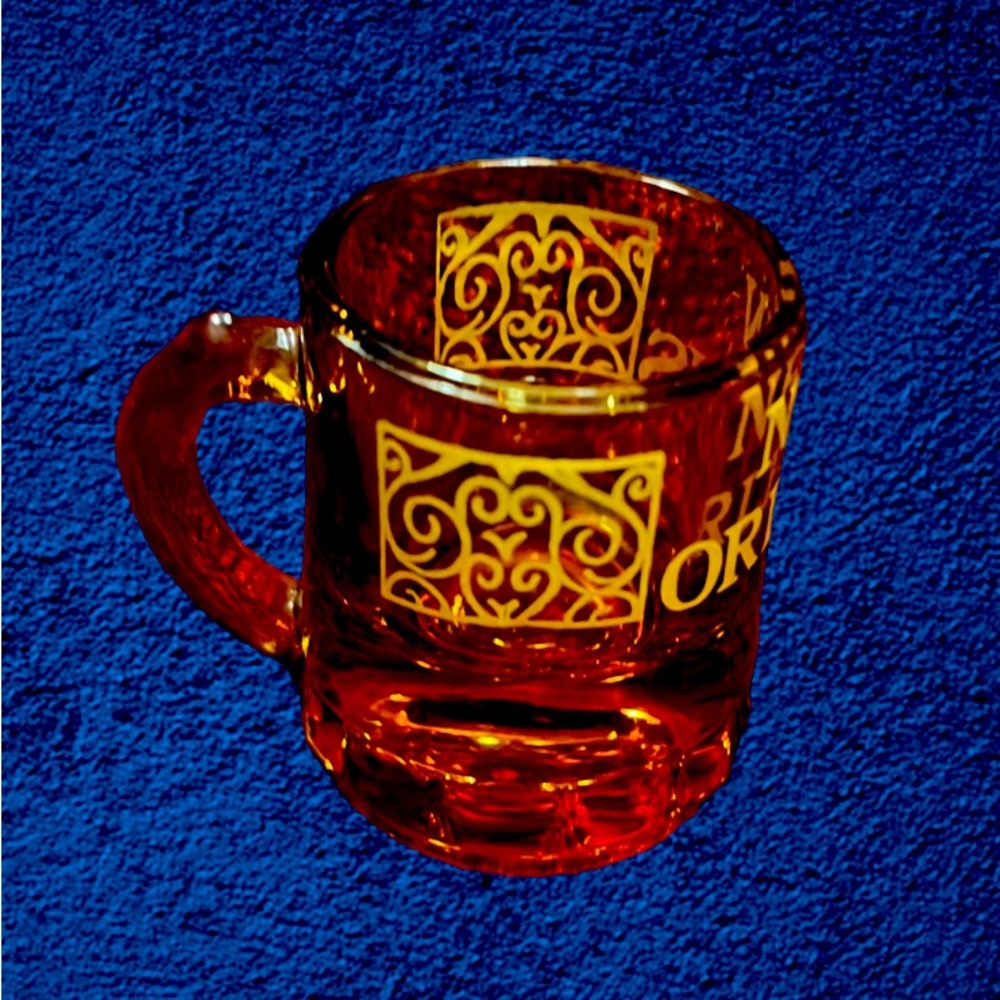 Vintage amber shot glass “New Orleans”